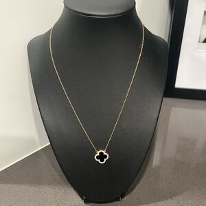 Gold and Black Star Pendant Necklace